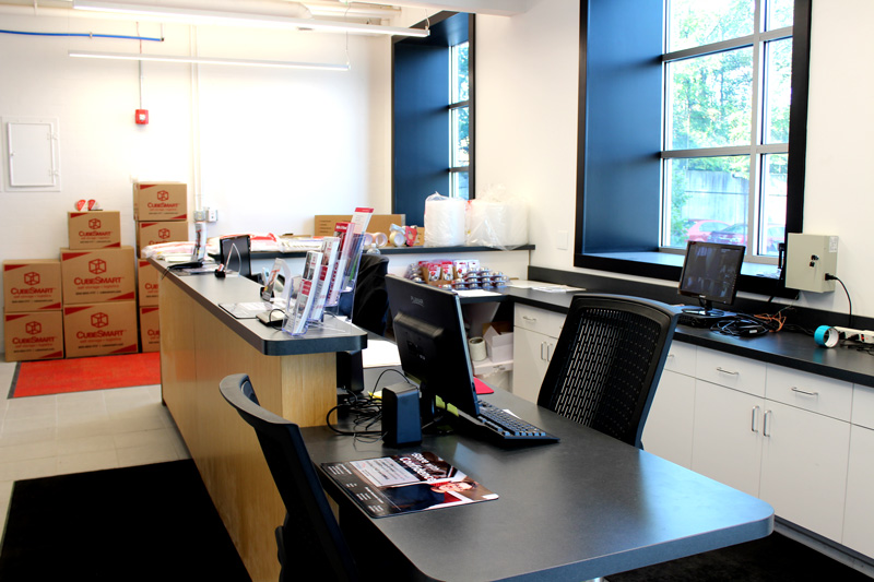 An interior view of the office at the Bakery Square CubeSmart located in Pittsburgh, PA