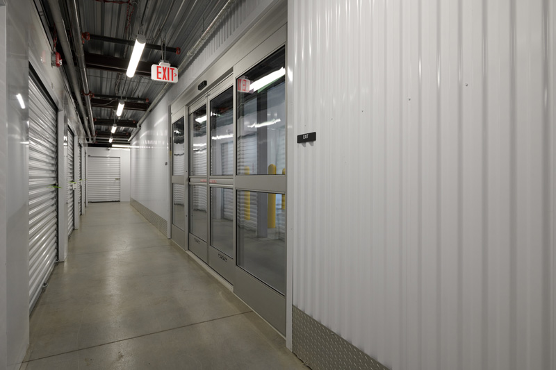 An interior view of the ExtraSpace Storage facility in Glenolden, Pennsylvania.